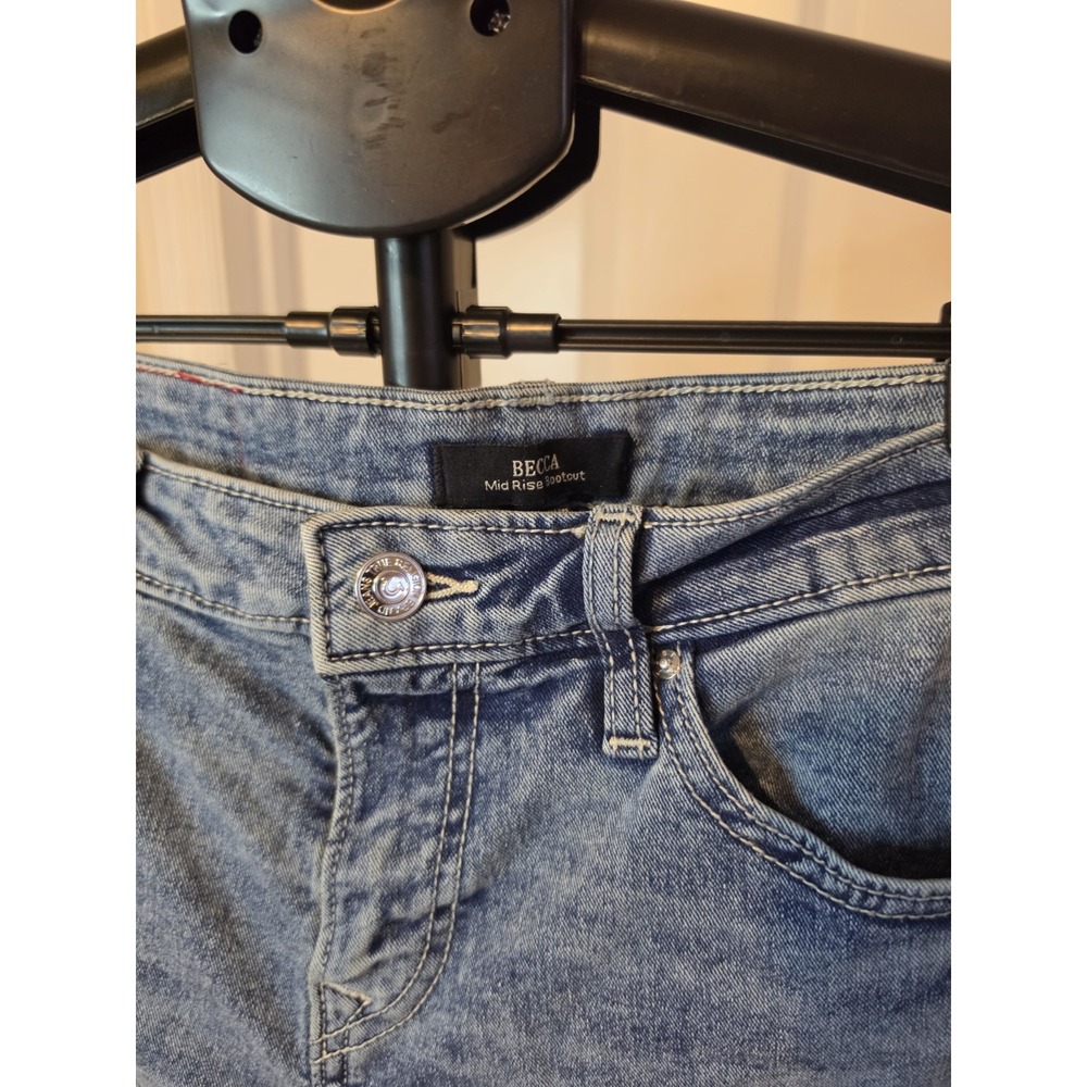 True Religion Becca Jeans Womens 27 Mid Rise Bootcut Blue Denim Horseshoe Y2K